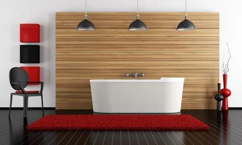 Minimalist bathroom Stock Illustration