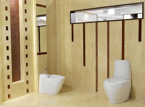 Minimalist bathroom Stock Photos