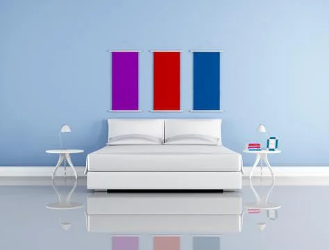 Minimalist bedroom Stock Illustration