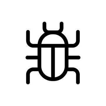 Minimalist beetle icon with transparent background for branding and logo design Stock Illustration