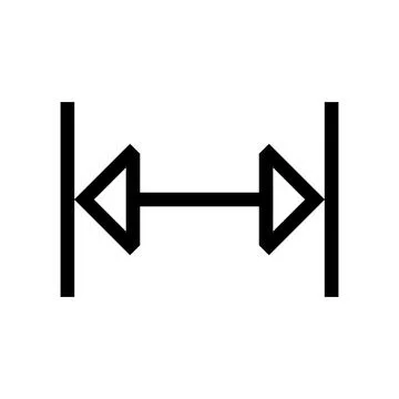 Minimalist bidirectional arrow icon for user interface design Stockillustratie
