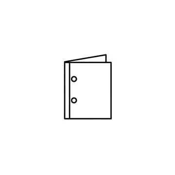 Minimalist binder folder line art icon for office and document management 库存插图