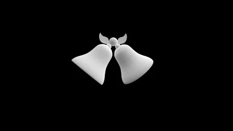 Minimalist Black and White 3D Angel Illustration on Dark Background Art Vídeos de archivo 341921401