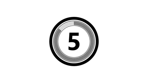 Minimalist black and white circular with bold number eight symbol isolated .. 스톡 동영상 341008264