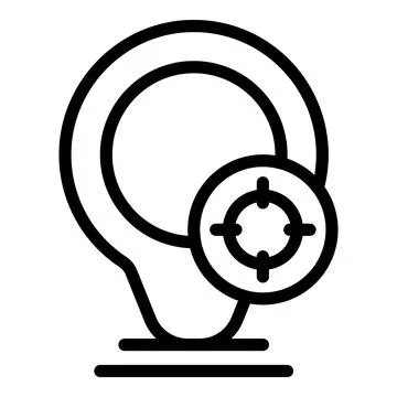 Minimalist black and white vector icon featuring an abstract spiral with a Stock Illustration