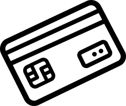 Minimalist Black and White Vector Icon Depicting a Financial Payment Card w.. 스톡 일러스트