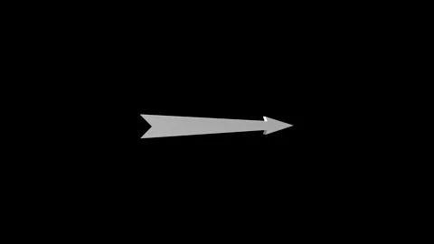 Minimalist Black Arrow Icon on Simple Background in Animation Stock Footage 341921447