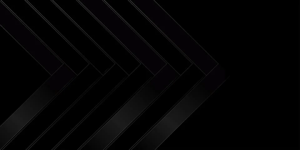 Minimalist Black Arrow Stripe Vector Wallpaper with Tech Style Ilustração Stock