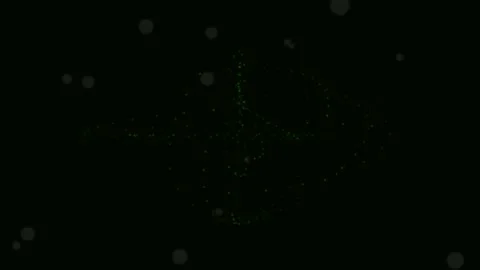 Minimalist black background abstract falling gold particles animation loop Stock Footage 337572845