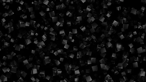 Minimalist black background of graphic cubes floating in darkness Stock Footage 123408085