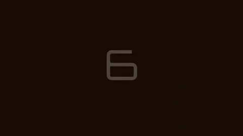 Minimalist black background with isolated floating number nine Stock Footage 342206361