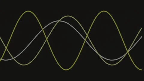 Minimalist Black Background Wave Pattern Animation for Abstract Motion Graphi Stock Footage 341055384