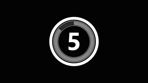 Minimalist Black Background with White Circular Featuring Bold Number Eight.. Stock Footage 341008266