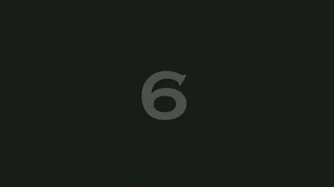 Minimalist black background with white number nine animation Stock Footage 342206365