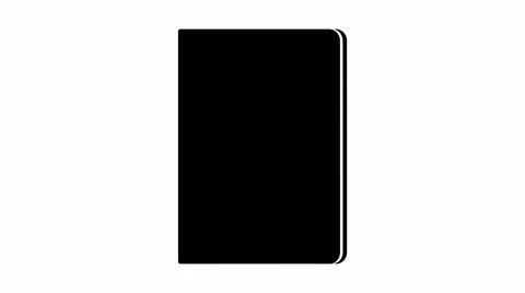 Minimalist Black Book or Notebook Icon Vector Illustration 스톡 일러스트