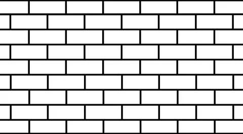 Minimalist Black Brick Line Pattern Illustrazione stock
