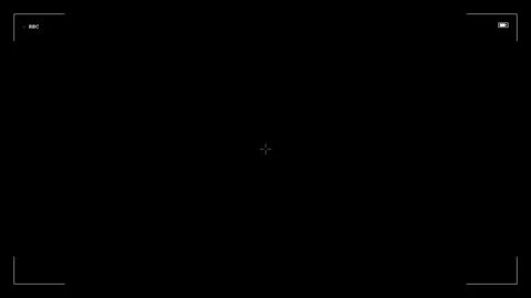 Minimalist black camera viewfinder overlay with recording status indicator Видео 336263395