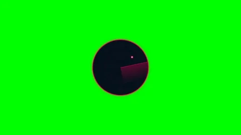 Minimalist black circle frame set against a vibrant solid green background Stock Footage 340263277