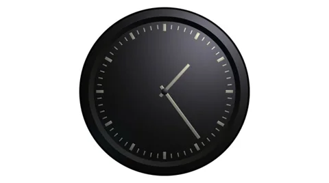 Minimalist black clock timelapse Stock Footage 33699892