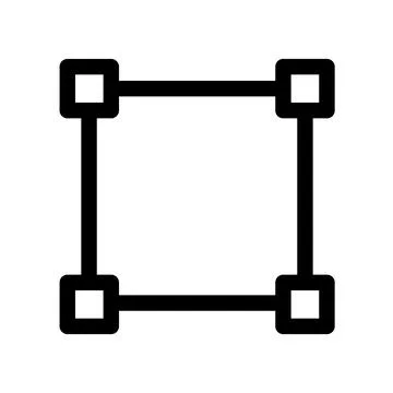 Minimalist black H-shaped frame icon for modern design and architectural layouts Stock Illustration