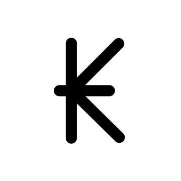 Minimalist Black K Icon for Digital and Graphic Design Stock Illustration