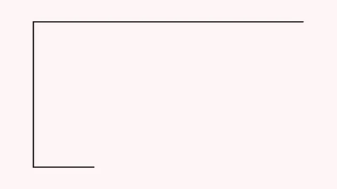 Minimalist black line animation drawing a rectangle frame on white. Stock Footage 337444061