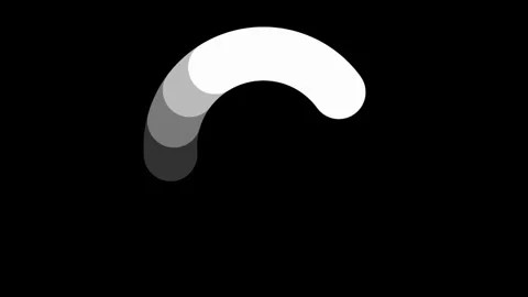 Minimalist Black Loading Spinners and Buffering Icons Pack on Green Screen Vídeos de archivo 334990849