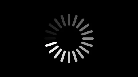 Minimalist Black Loading Spinners and Buffering Icons Pack on Green Screen Vídeos de archivo 334990851
