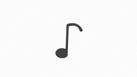 Minimalist Black Musical Note Icon Isolated on White Background Stock Footage 342321229