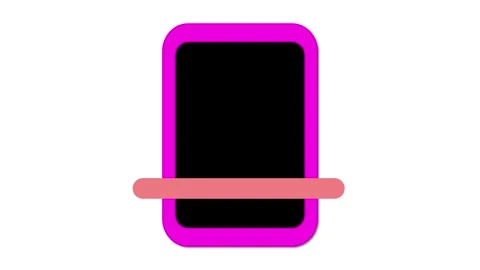 Minimalist black rectangle with pink border and beige bar 库存影片 280285598