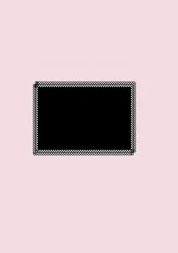 Minimalist black rectangle text frame with crosshatch border on pink background イラスト素材