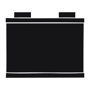 Minimalist black rectangular box icon Stock Illustration