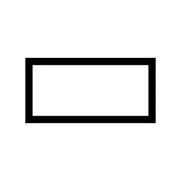 Minimalist black rectangular frame with clean inner border for design projects Stock Illustration