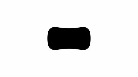 Minimalist Black Rounded Concave Rectangle Shape Stock Illustration