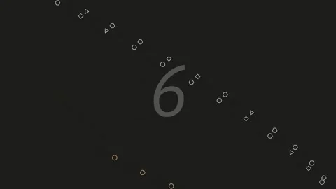 Minimalist black screen displaying number nine for abstract design concept Stock Footage 342206382