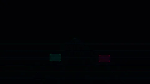 Minimalist black screen featuring two subtle glowing rectangular frames Stock Footage 338311302