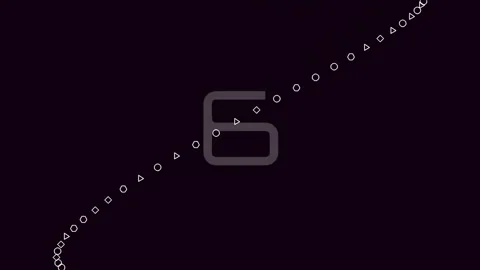 Minimalist Black Screen with Glowing White Number Nine Animation Stock Footage 342206401