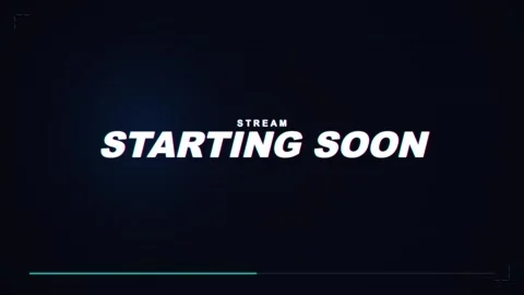 Minimalist black screen for live stream starting soon announcement Stock Footage 345202038