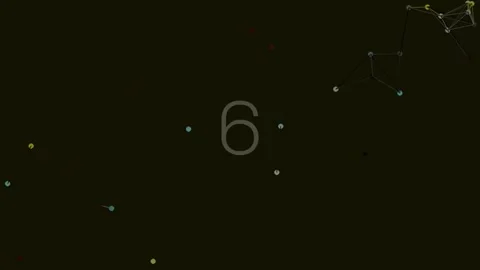 Minimalist Black Screen Number Nine Digit Isolated on Pure Dark Background Stock Footage 342116615