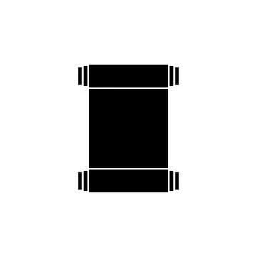 Minimalist black scroll icon, perfect for web design and user interfaces Illustrazione stock