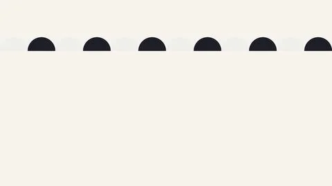 Minimalist black semicircles pattern on white background Stock Illustration