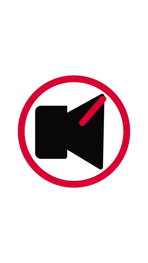 Minimalist black speaker icon red circle animation for presentations vertic.. Stock Footage 321628287