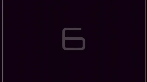 Minimalist black square video loop with abstract geometric shape and number 9 Video stock 342206423