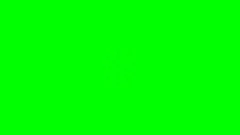 Minimalist black starburst geometric shape centered on vibrant green backgrou Stock Footage 340903345
