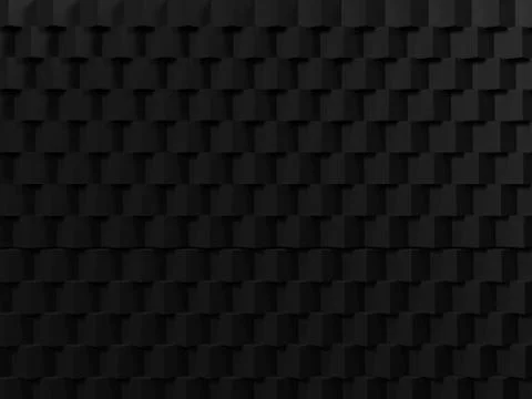 Minimalist Black theme background. Dark cube pattern texture. Stock Illustration