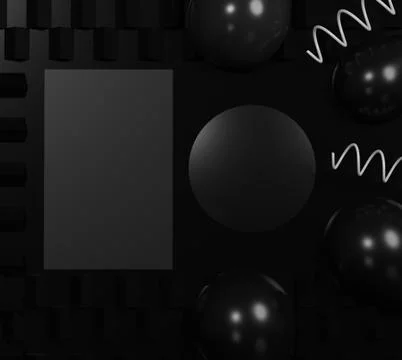 Minimalist Black theme background. Dark cube pattern texture. Stock Illustration