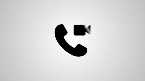 Minimalist black video call icon animated on grey studio background represe.. Stock Footage 346496535