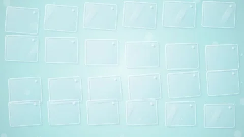 Minimalist blank grid template with empty placeholder boxes on light blue b.. Stock Footage 346003149