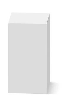 Minimalist blank rectangular box mockup with soft shadows, ideal for packaging Stock Illustration