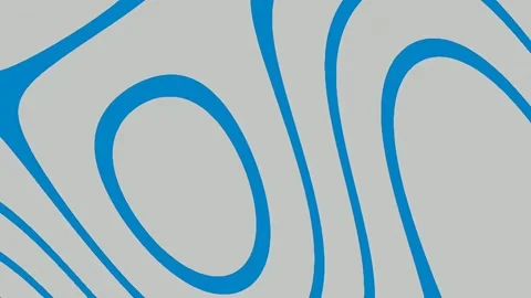 Minimalist blue and gray abstract flowing wave lines background video loop Stock Footage 340378242